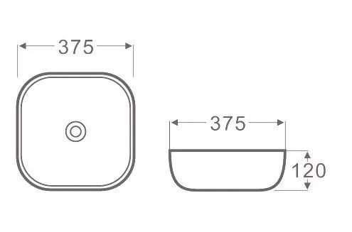 Artis 99 Square Basin – Ultra Slim Gloss White Ceramic