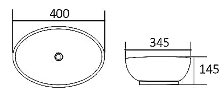 Artis Basin – White Gloss Ceramic Above Counter