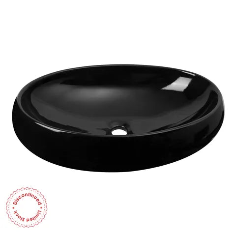 Artis Oval Basin – Gloss Black Fine Ceramic