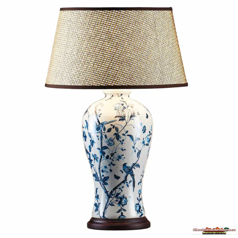 Ashleigh Ceramic Table Lamp Base in Blue and White