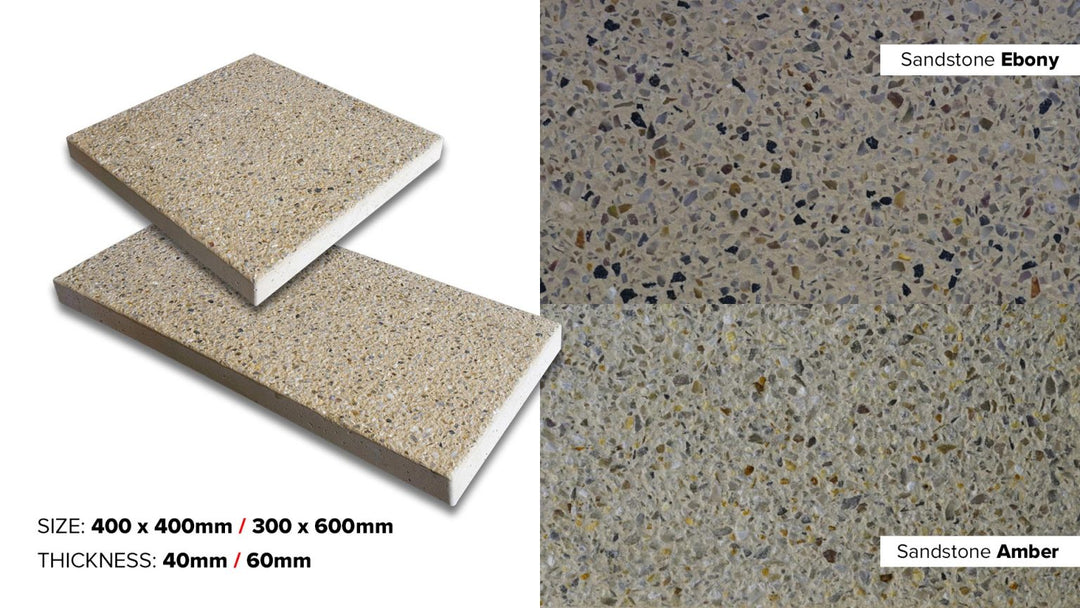 Sandstone Exposed Aggregate Paver 400X400 (per m2)