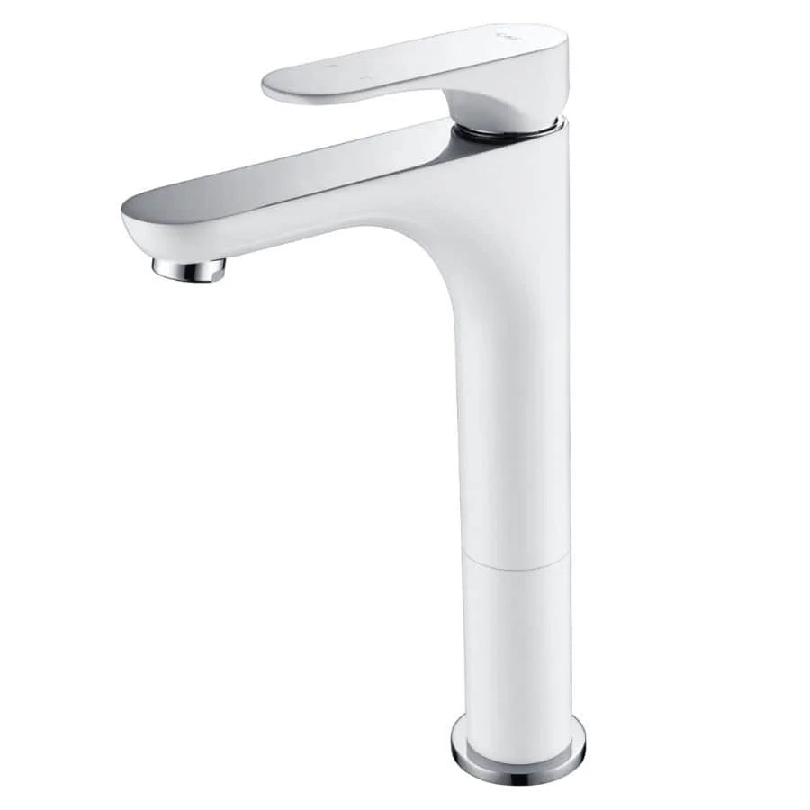 Montella Tall Basin Mixer – Chrome & White