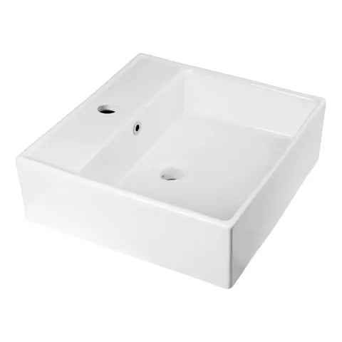 Basin Square 465x465x160 Gloss White Ceramic