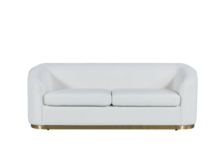 Bellissimo Oro 3 Seater Sofa Gold Base Bertoni  Boucle upholstery