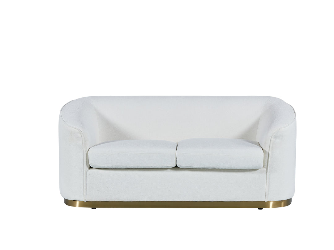 Bellissimo Oro 2 Seater Sofa Gold Base Bertoni  Boucle upholstery