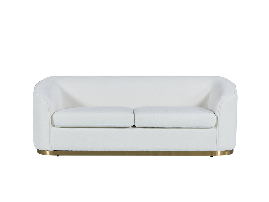 Bellissimo Oro 3 Seater Sofa Gold Base Bertoni  Boucle upholstery