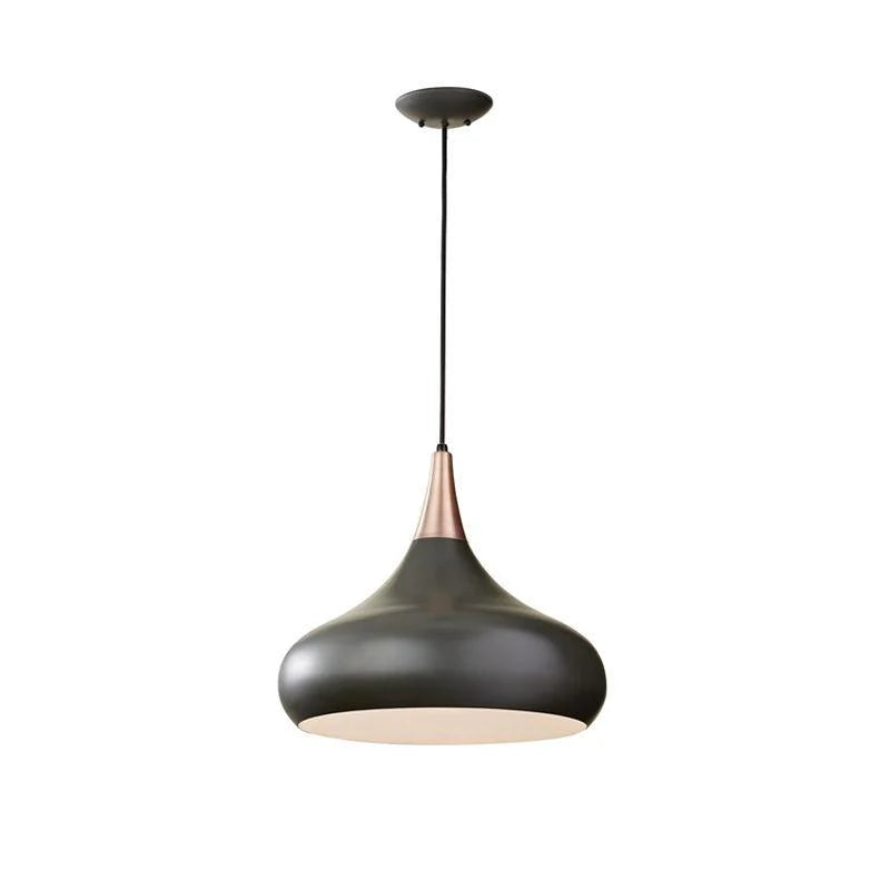 Beso Small/Medium/Large Pendant Light E27 in Brushed Steel/Dark Bronze Elstead Lighting - ELS.FE-BESO-P