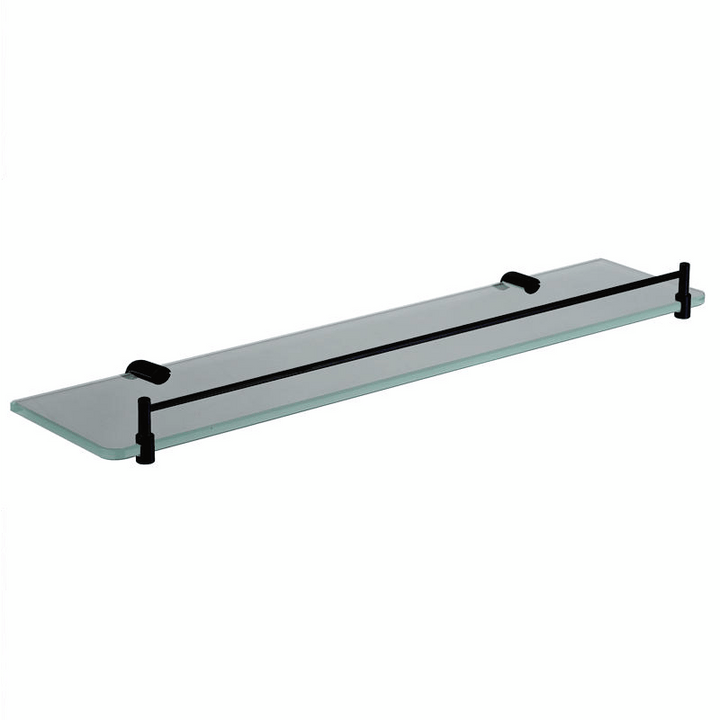 Square Black Glass Shelf