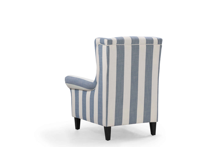 Bliss Chair upholstered in Hamptons Stripe Fabric