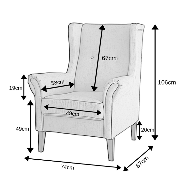 Bliss Chair upholstered in Digital Print Patchwork