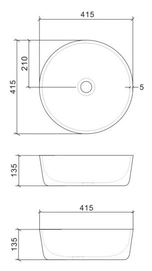 Bloom Round Above Counter Basin