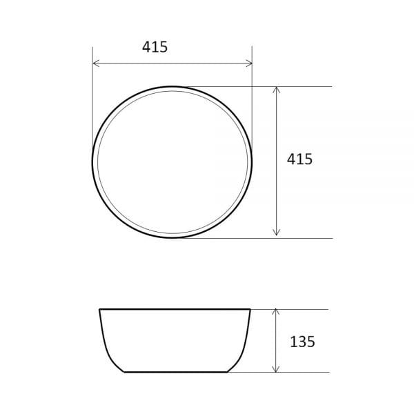 Bloom Round Basin – Matte Black