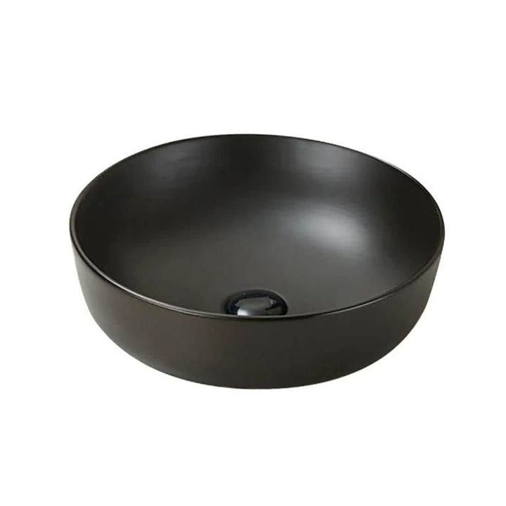 Bloom Round Basin – Matte Black | Vitreous China