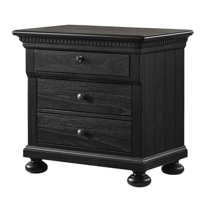 Boston Bedside Aged Black