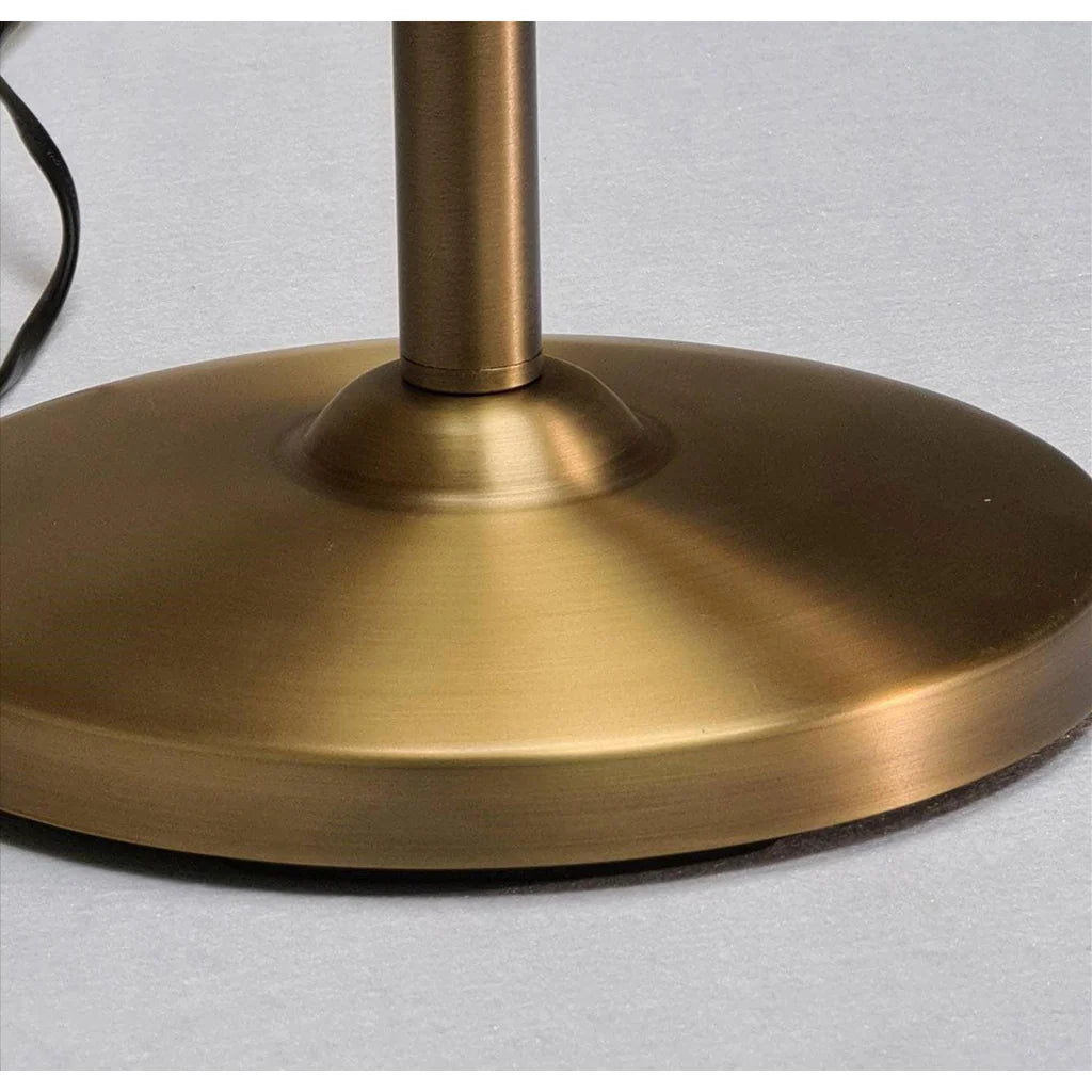 Traditional Double Adjustable Head Floor Lamp in Antique Brass or Nickel