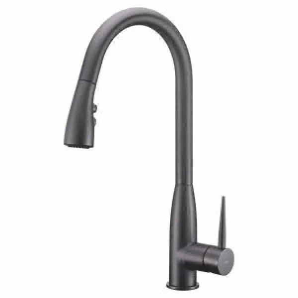 Carl Sleek Pull-Out Sink Mixer – Kitchen Taps – Gun Metal