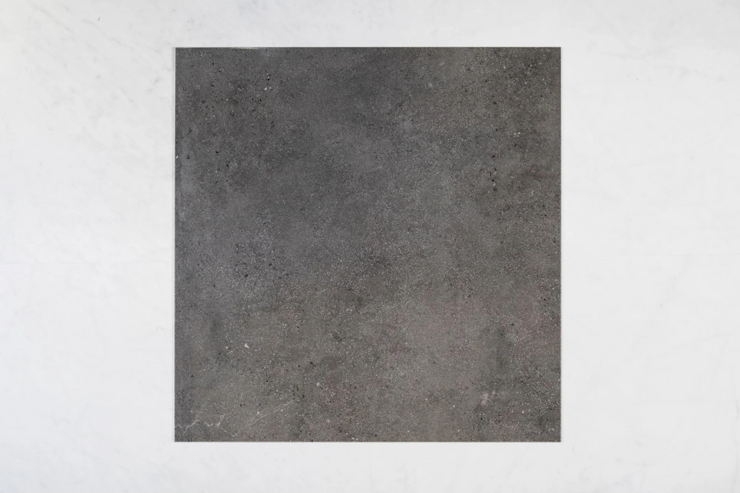 Castella Charcoal Lappato 600x600 Porcelain Tiles – Elegant Charcoal Semi-Polished Finish