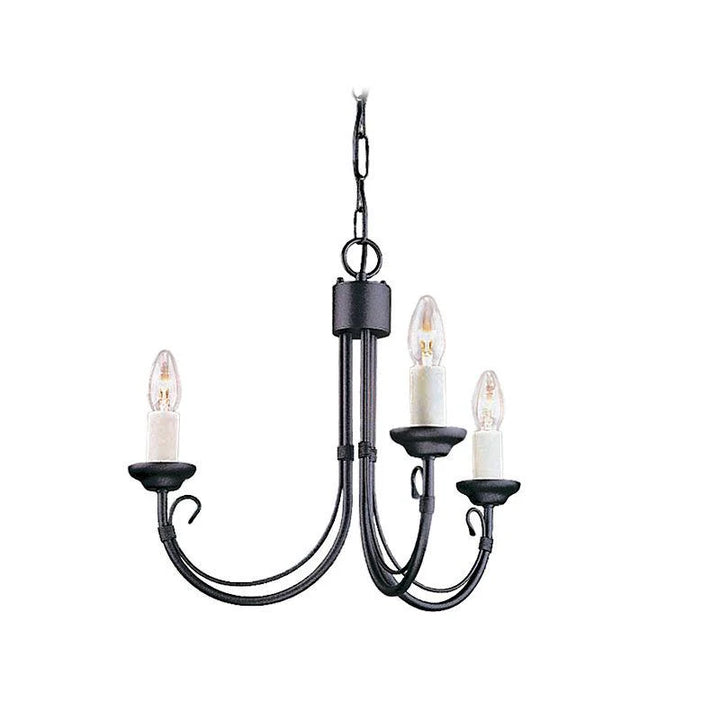 Chartwell 3Lt/5Lt Chandelier E14 in Black Elstead Lighting - ELS.CH3-BLACK, ELS.CH5-BLACK