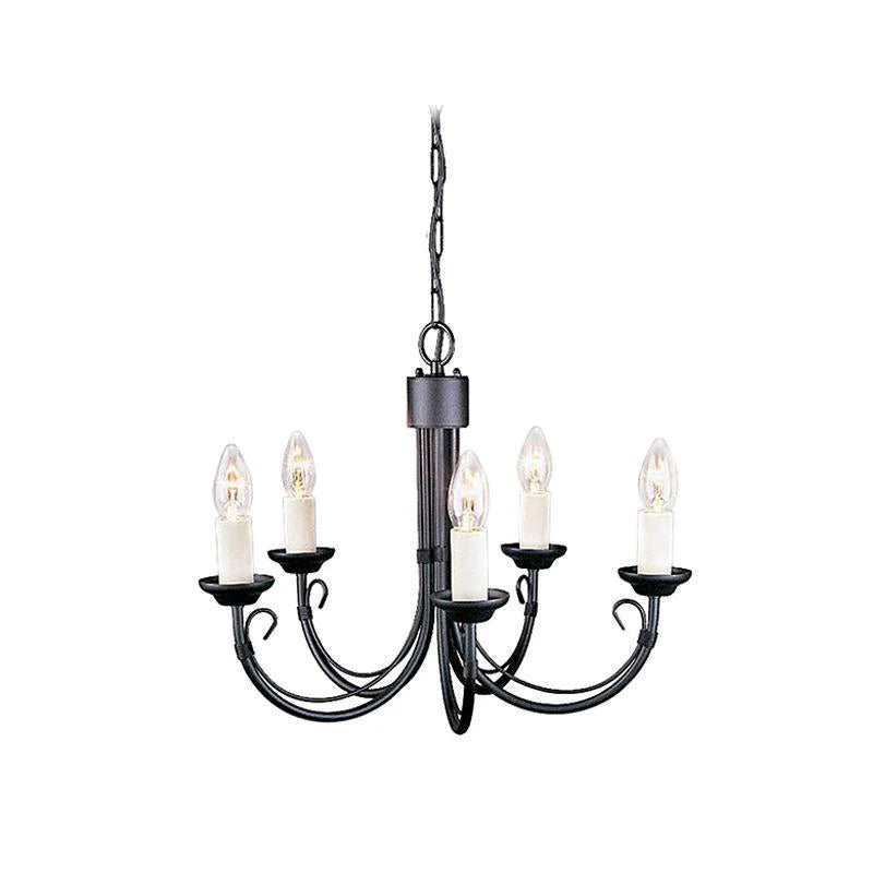 Chartwell 3Lt/5Lt Chandelier E14 in Black Elstead Lighting - ELS.CH3-BLACK, ELS.CH5-BLACK