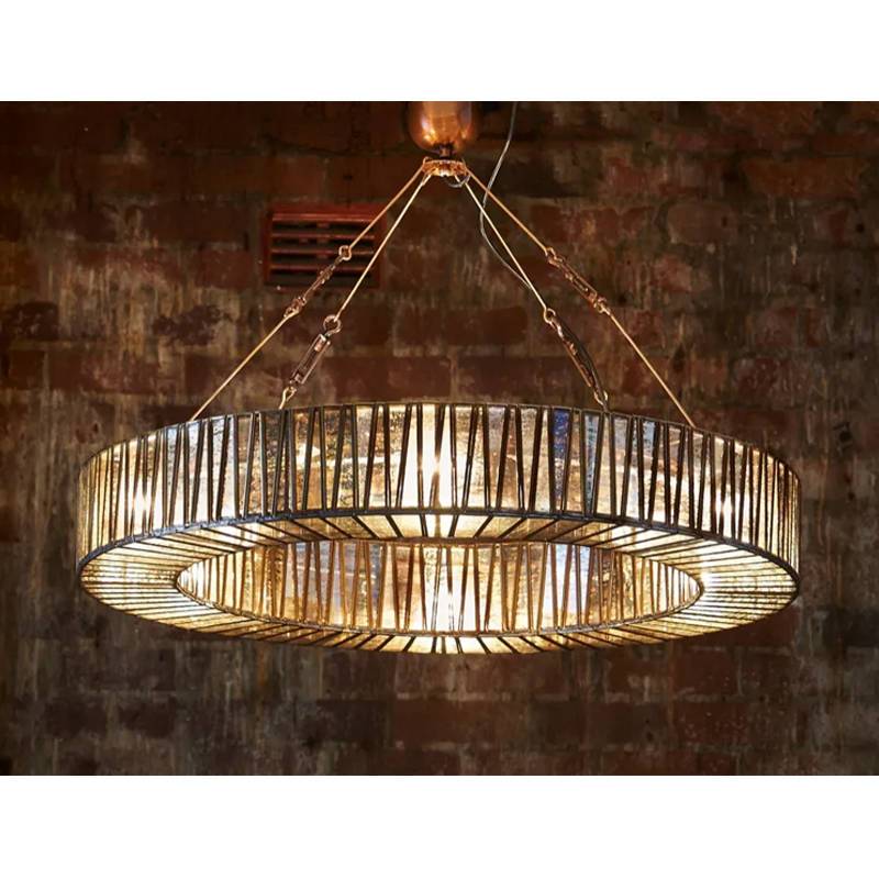 Chelton Glass Ring Hanging Lamp Chandelier 6 Light