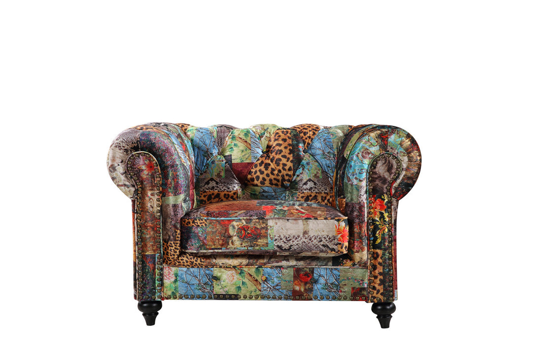 Chesterfield Arm Chair Patchwork