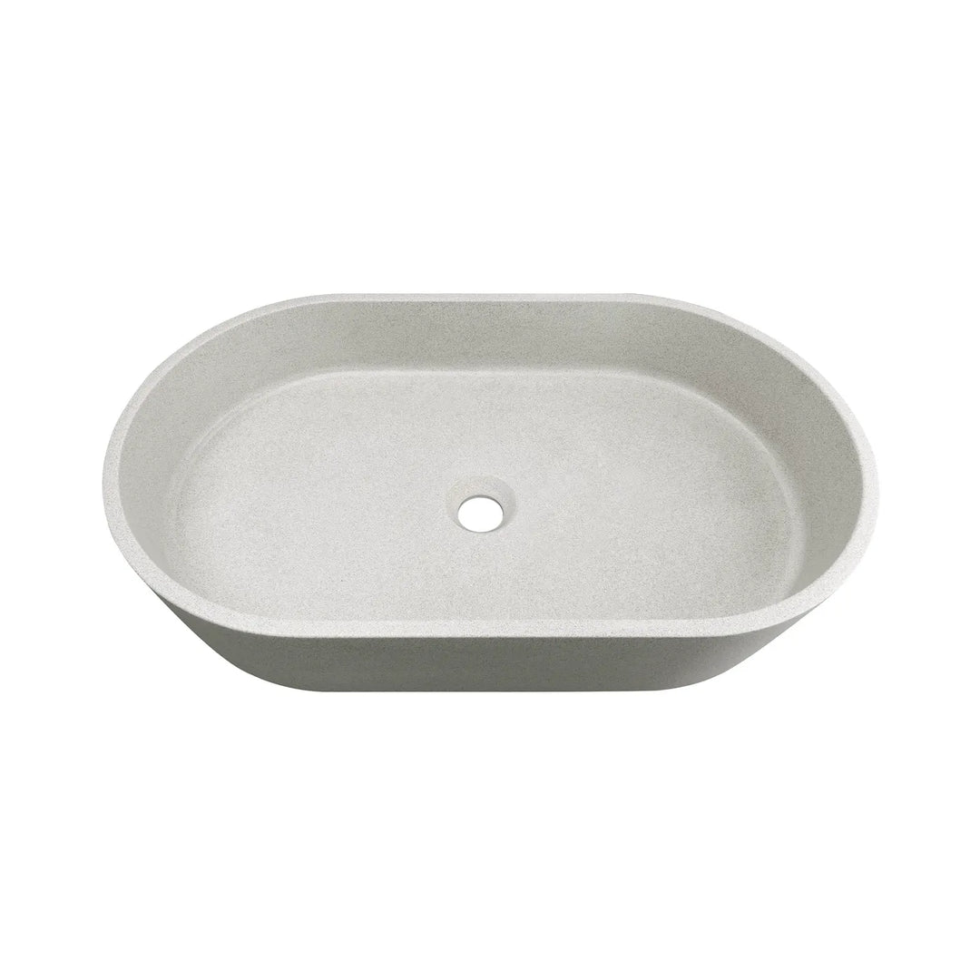 Clayton Oval Concrete Linen Basin 600x350x120