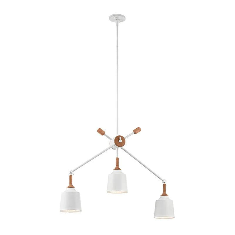 Danika 3Lt Linear Chandelier E27 in White Elstead Lighting - ELS.KL-DANIKA3