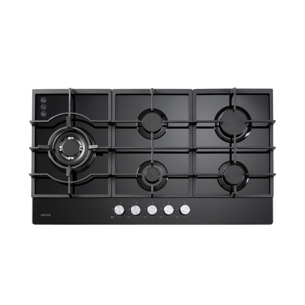 90cm Gas on Glass Cooktop