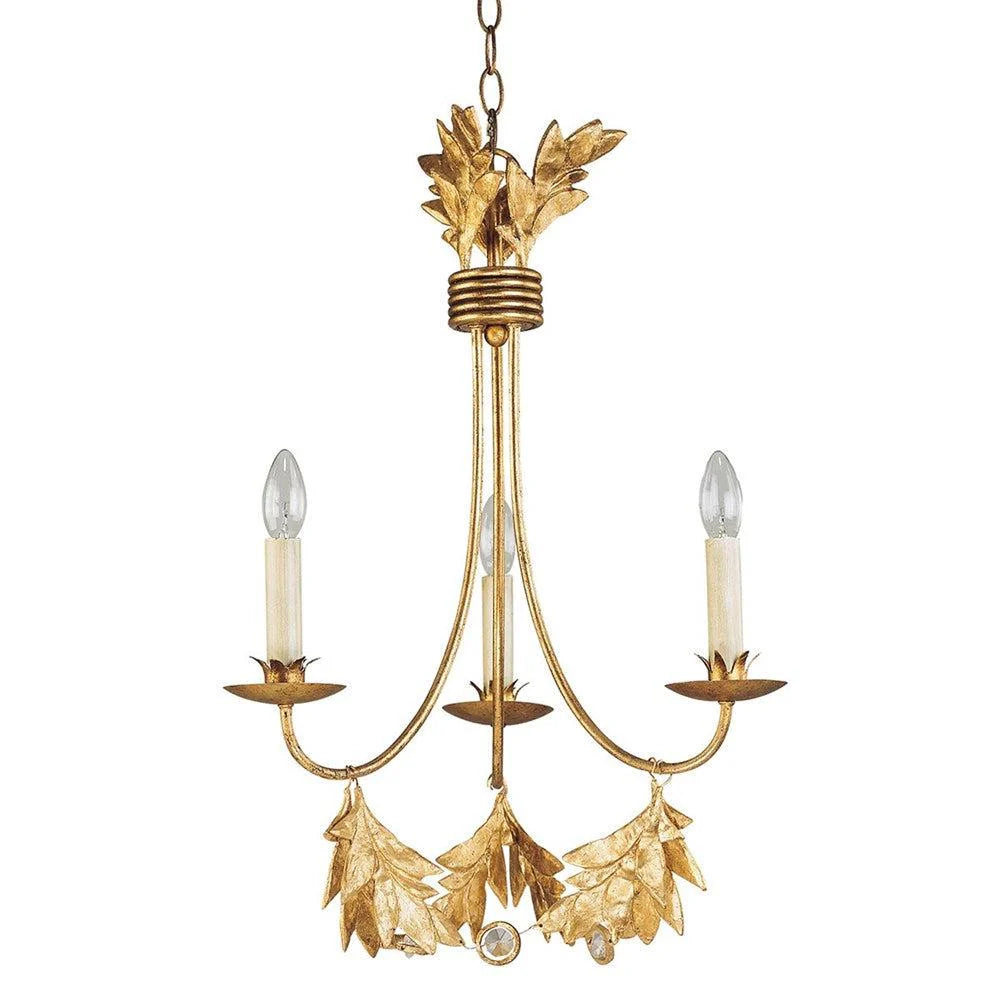 Sweet Olive Chandelier 3Lt Gilded Gold