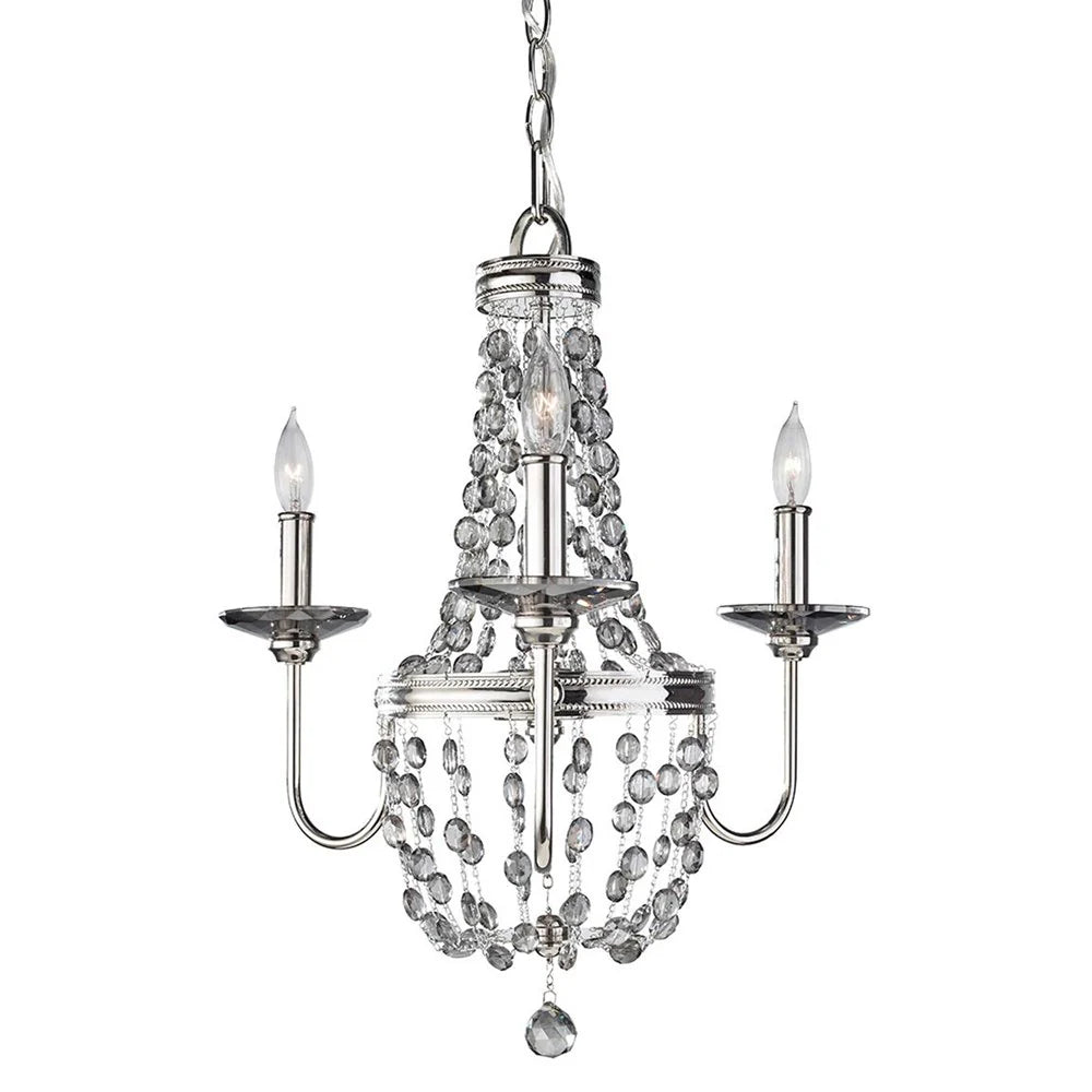 Malia Chandelier 3Lt Polished Nickel