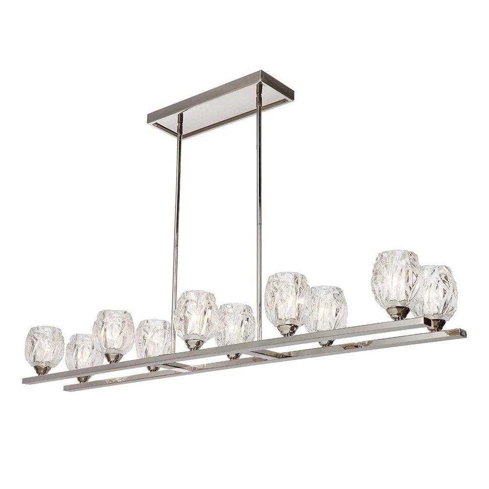 Rubin LED Island Chandelier 10Lt 30w Polished Nickel