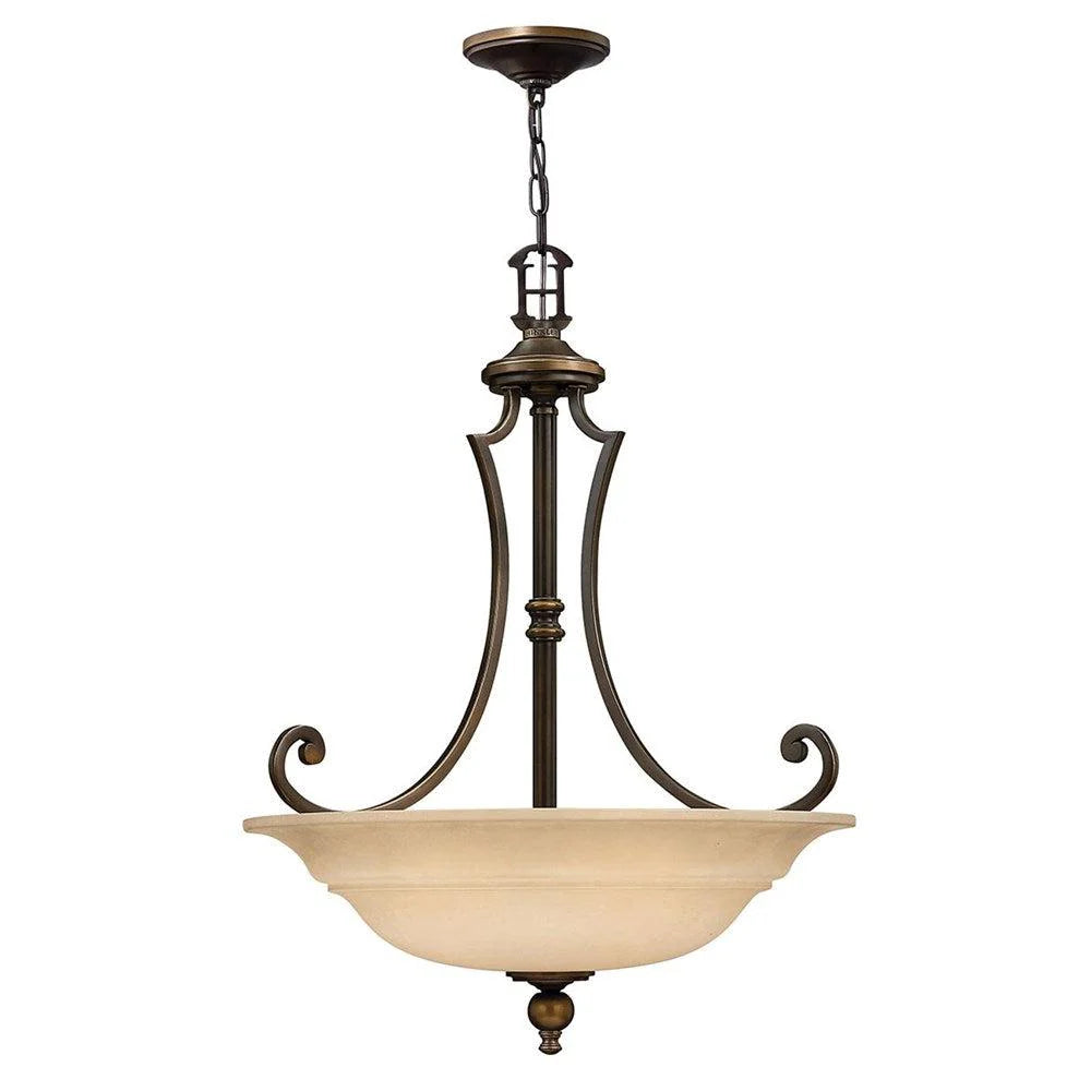 Plymouth 3Lt Chandelier in Old Bronze