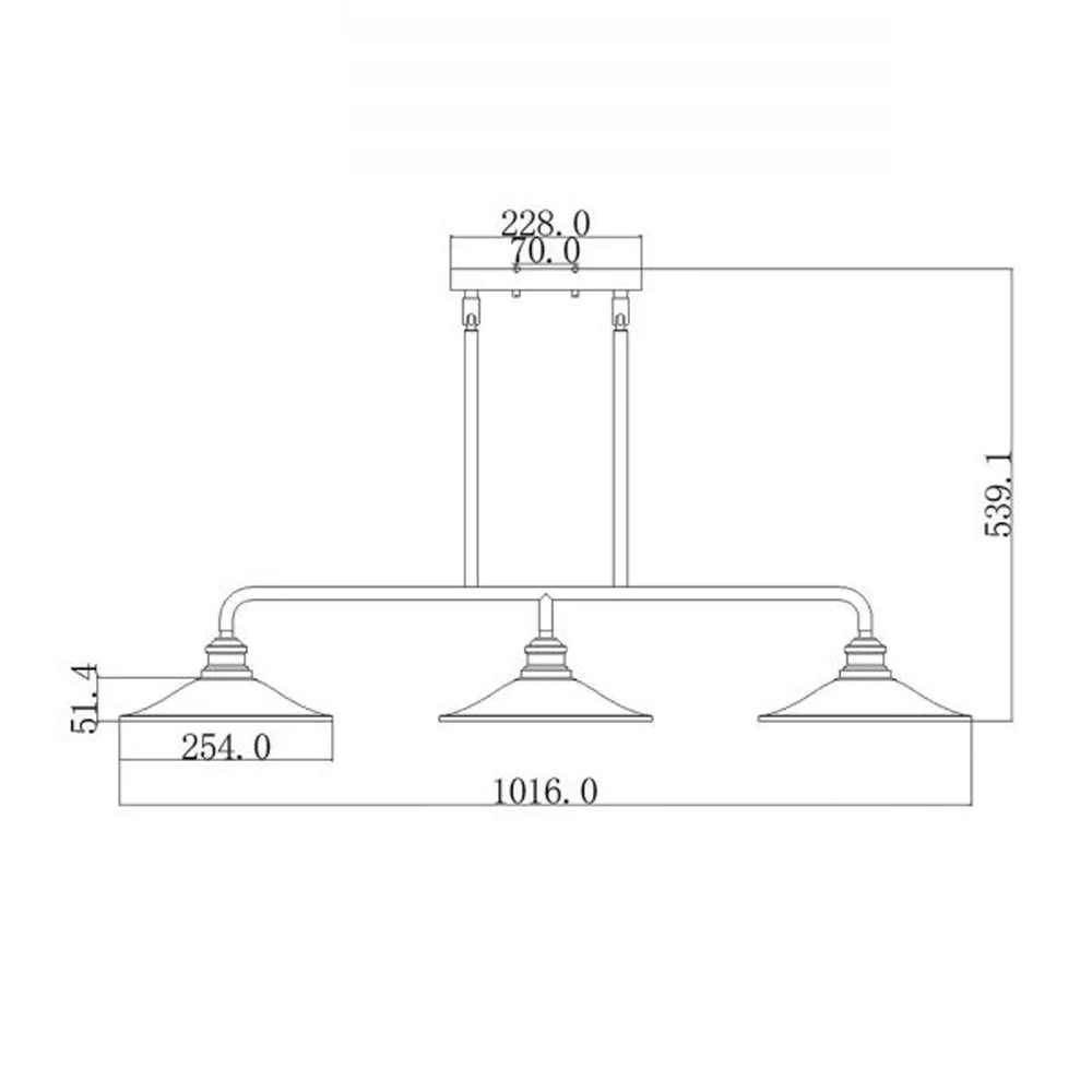 Rigby Island Chandelier 3Lt in Buckeye Bronze Elstead Lighting - ELS.HK-RIGBY-ISLE-KZ