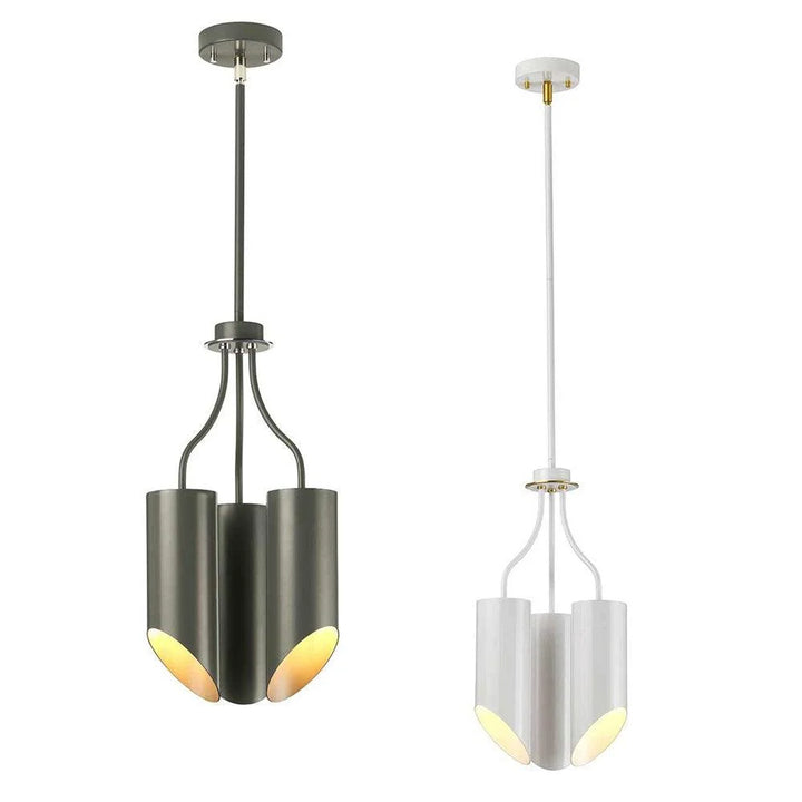 Quinto 3Lt Chandelier in Dark Grey or White