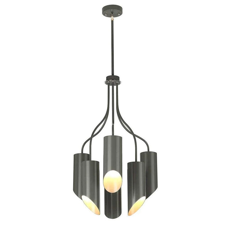 Quinto 6Lt Chandelier in Dark Grey or White