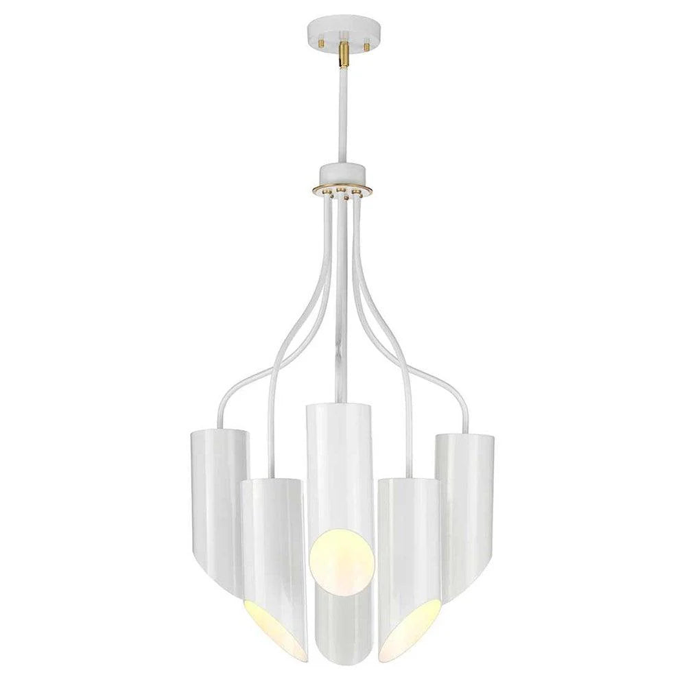 Quinto 6Lt Chandelier in Dark Grey or White