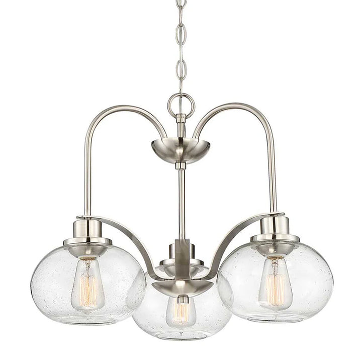 Trilogy Chandelier 3Lt in Old Bronze or Brushed Nickel