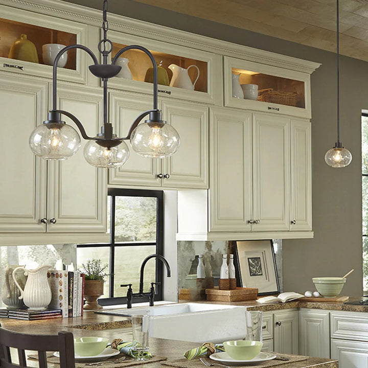 Trilogy Chandelier 3Lt in Old Bronze or Brushed Nickel