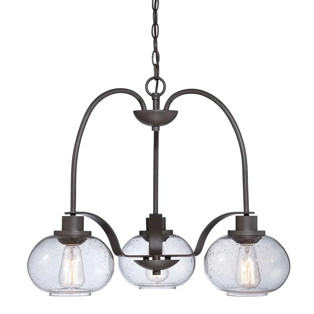 Trilogy Chandelier 3Lt in Old Bronze or Brushed Nickel