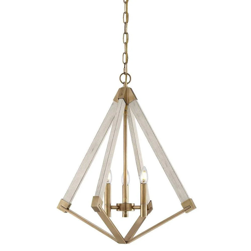 View Point 3Lt Chandelier Small in Weathered Brass