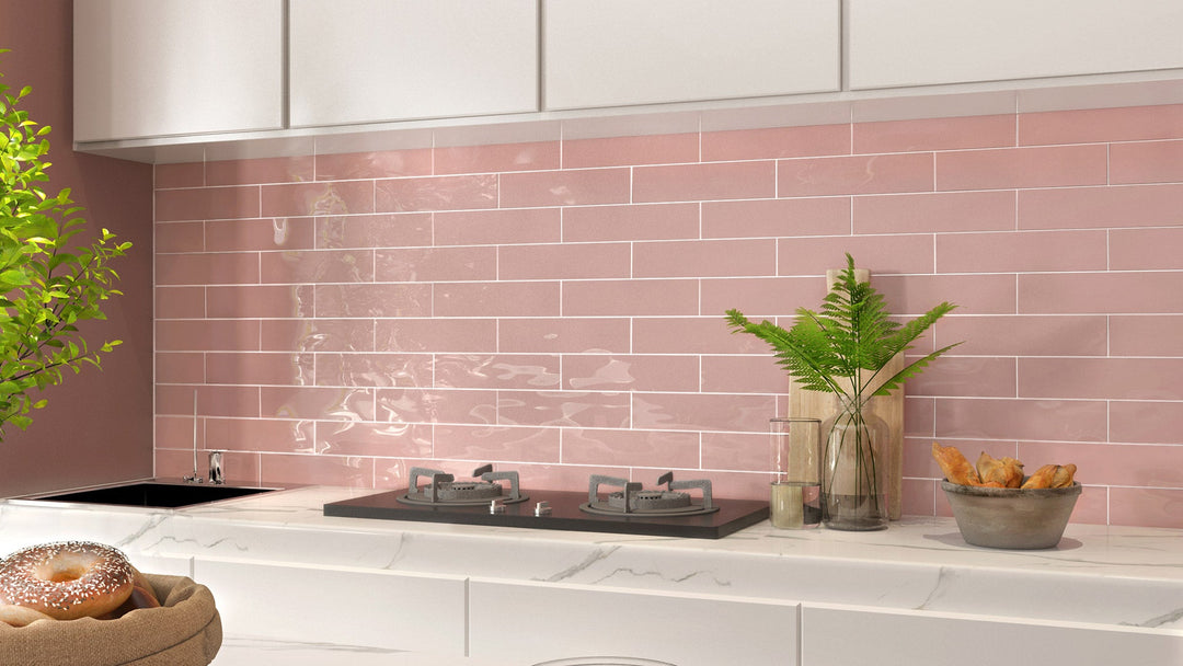 Edge Pink Gloss Frame 68x280mm - Wall