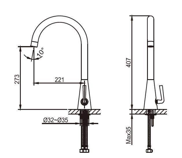 Edolo Sink Mixer – Kitchen Taps