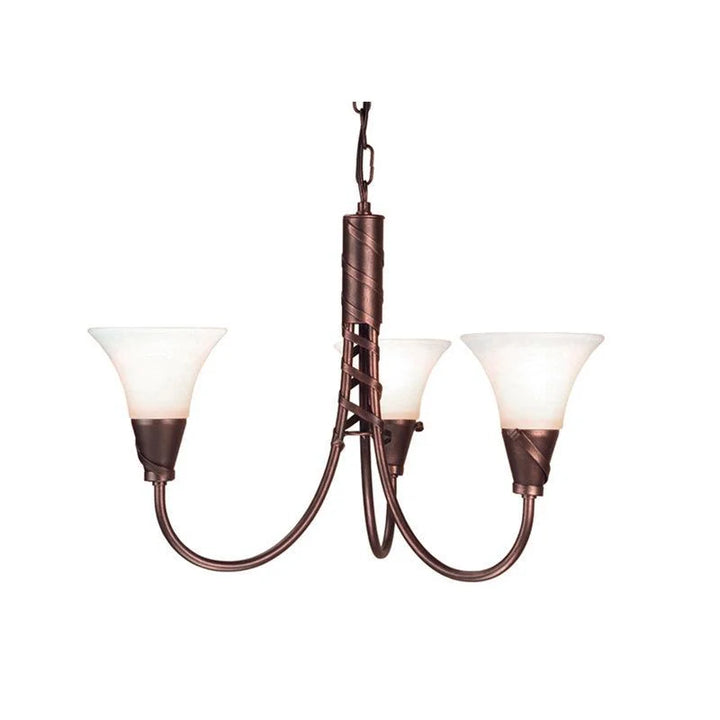 Emily 3Lt/5Lt Chandelier E14 in Copper Patina and Ivory/Gold Elstead Lighting - ELS.EM3, ELS.EM5