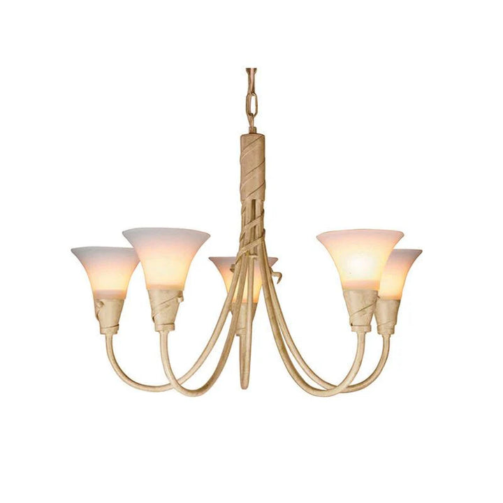 Emily 3Lt/5Lt Chandelier E14 in Copper Patina and Ivory/Gold Elstead Lighting - ELS.EM3, ELS.EM5