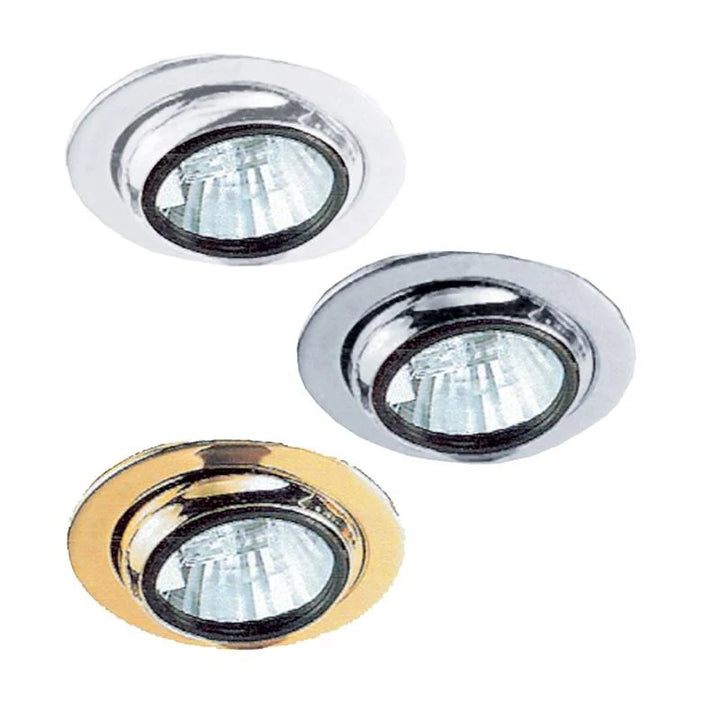 Eyeball Tiltable Cabinet Light 20w G4 in White/Satin Chrome/Brass Superlux Lighting - SVU-13