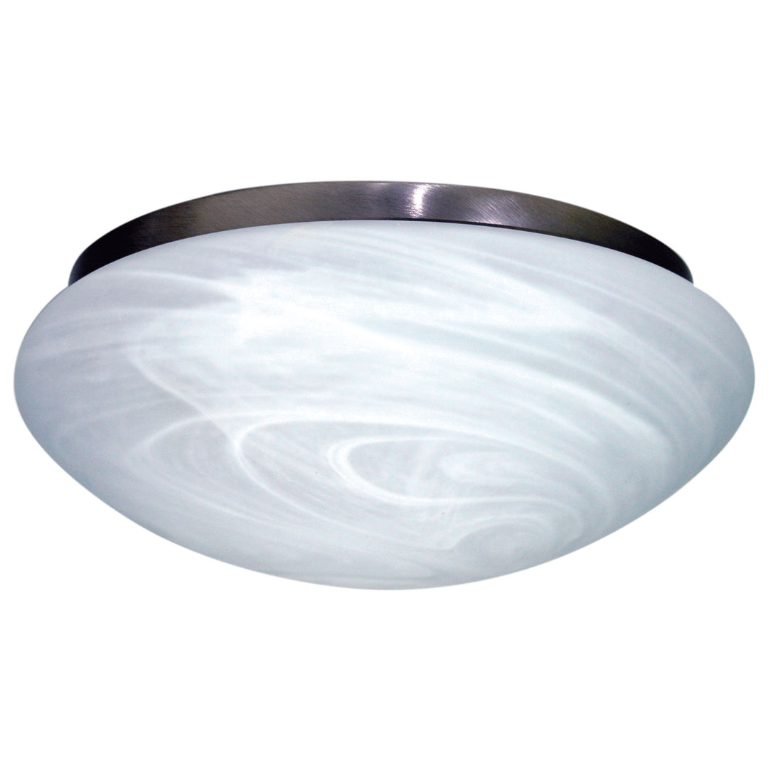 FAN CLIPPER Satin Chrome Ceiling Fan Light | Alabaster Glass