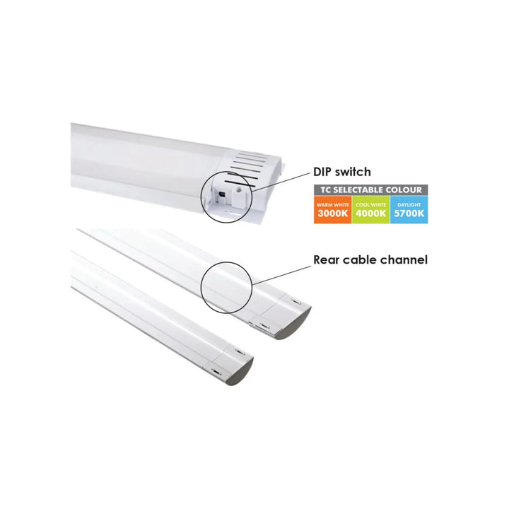 Blade LED Batten CCT 3K/4K/5K 240V 20W & 35W White Sunny Lighting SAL - SL9707 TC