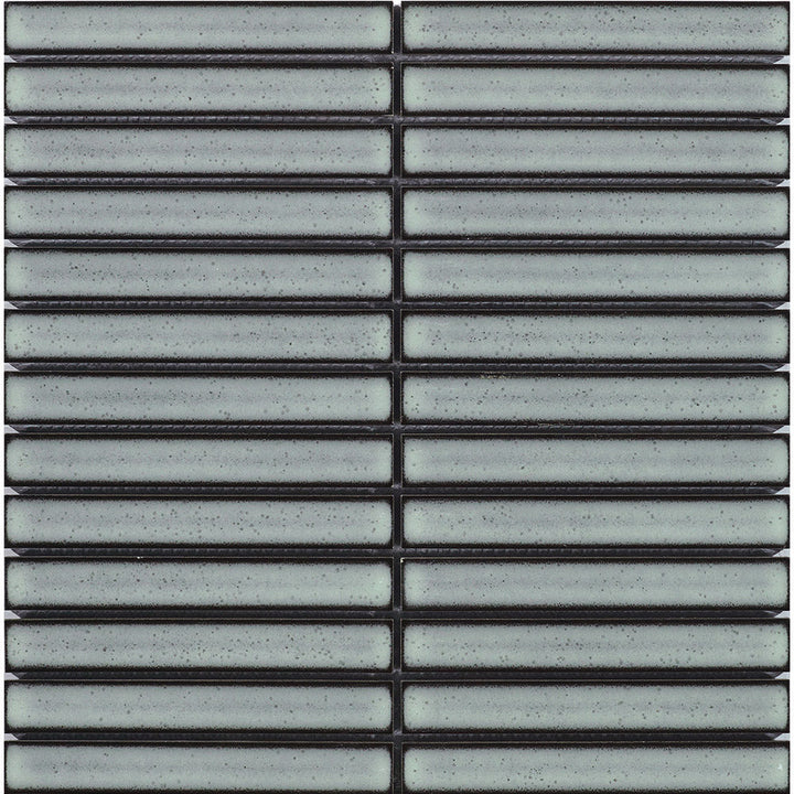 Finger Light Grey Gloss 20x145mm - Mosaic Porcelain Tile