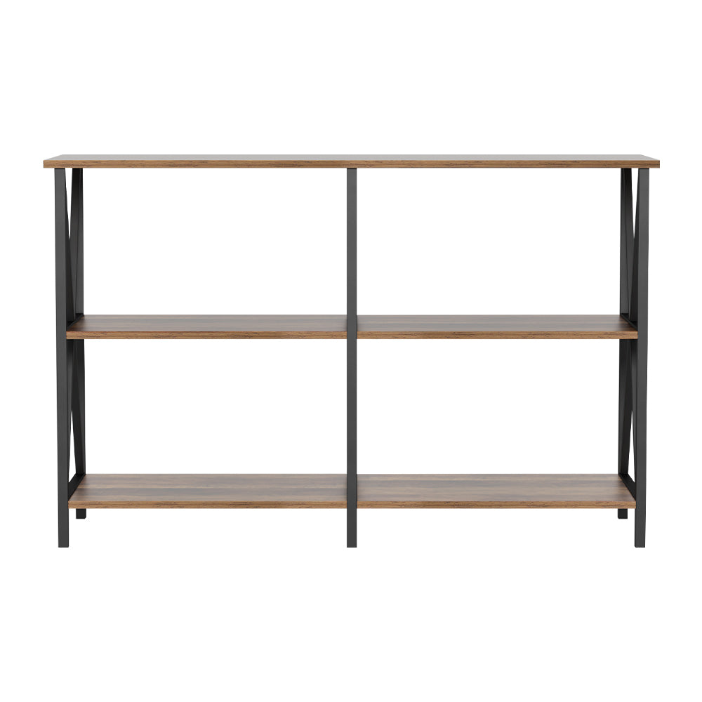 Artiss Console Table 120CM 3-tier Walnut Xiah