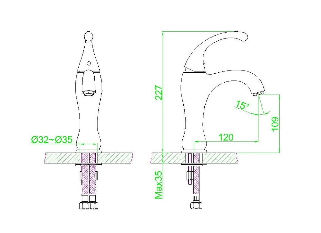 Fluid Short Basin Mixer